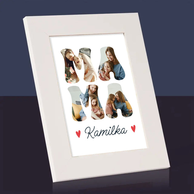 Słowo Ze Zdjęć: Mama Imię - Ramka Na Zdjęcie