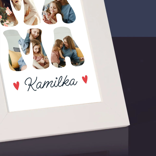 Słowo Ze Zdjęć: Mama Imię - Ramka Na Zdjęcie