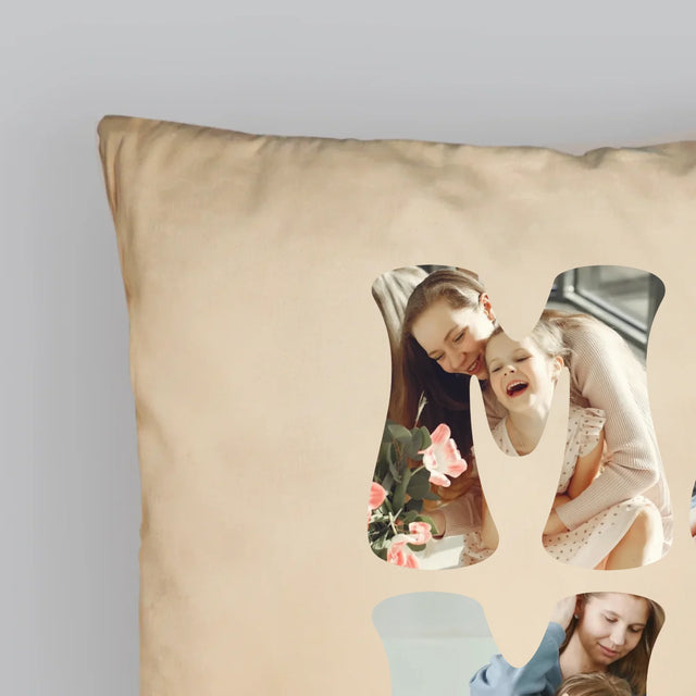 Słowo Ze Zdjęć: Mama Imię - Poduszka z Nadrukiem