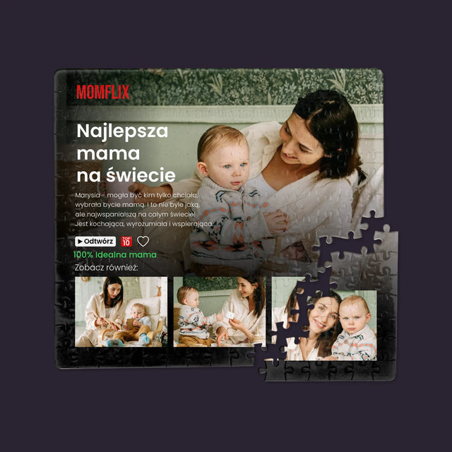 Fotokolaż: Personalizowany Plakat Netflix Dla Mamy - Personalizowane Puzzle