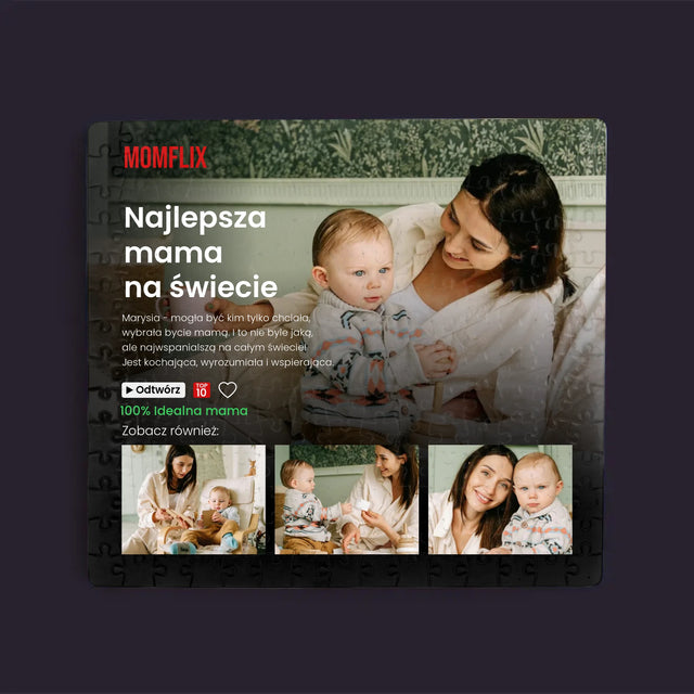 Fotokolaż: Personalizowany Plakat Netflix Dla Mamy - Personalizowane Puzzle