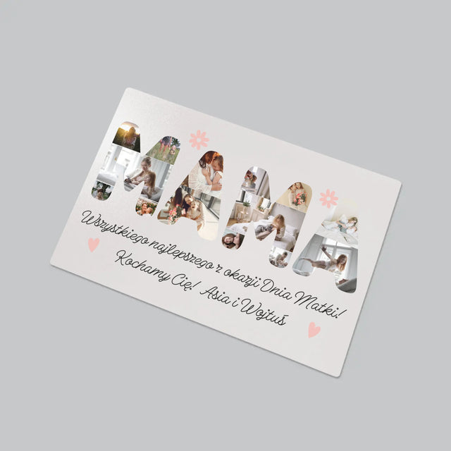 Słowo Ze Zdjęć: Życzenia Dla Mamy - Podkładka Na Biurko