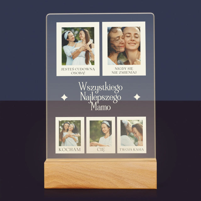 Fotokolaż: Wszystkiego Najlepszego Mamo - Wydruk Na Szkle Akrylowym