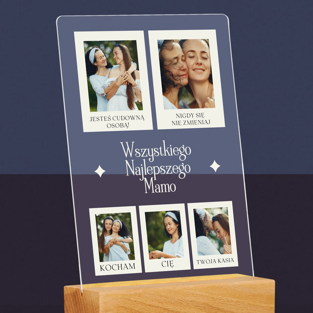 Fotokolaż: Wszystkiego Najlepszego Mamo - Wydruk Na Szkle Akrylowym