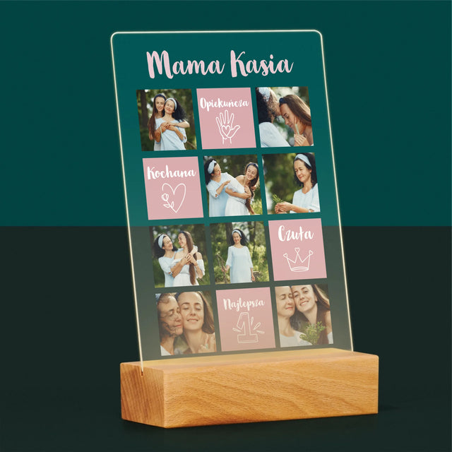 Fotokolaż: Cechy Mamy - Wydruk Na Szkle Akrylowym
