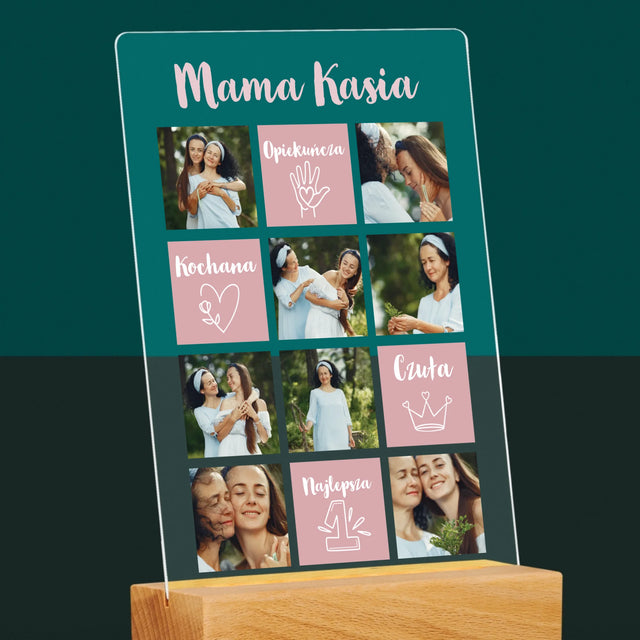 Fotokolaż: Cechy Mamy - Wydruk Na Szkle Akrylowym
