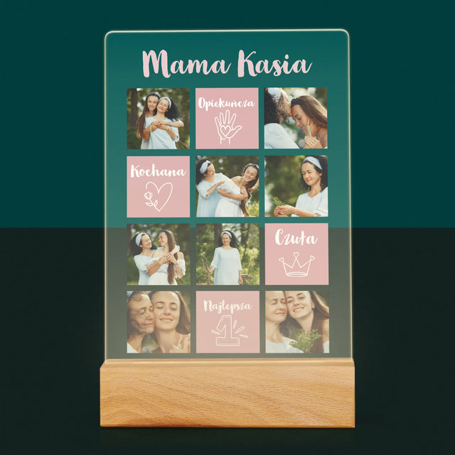 Fotokolaż: Cechy Mamy - Wydruk Na Szkle Akrylowym