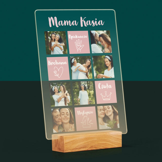 Fotokolaż: Cechy Mamy - Wydruk Na Szkle Akrylowym