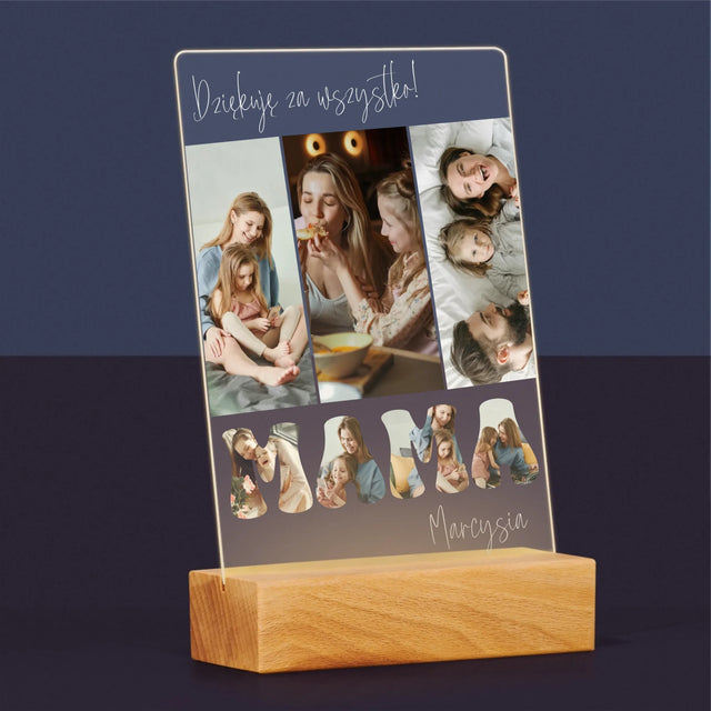 Fotokolaż: Mamo Dziękuję Za Wszystko - Wydruk Na Szkle Akrylowym
