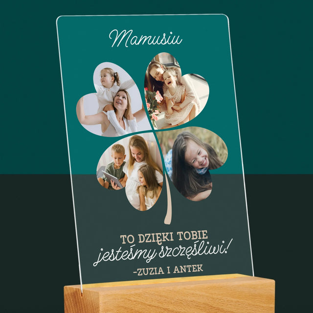 Fotokolaż: Mamo, To Dzięki Tobie Jesteśmy Szczęśliwi! - Wydruk Na Szkle Akrylowym