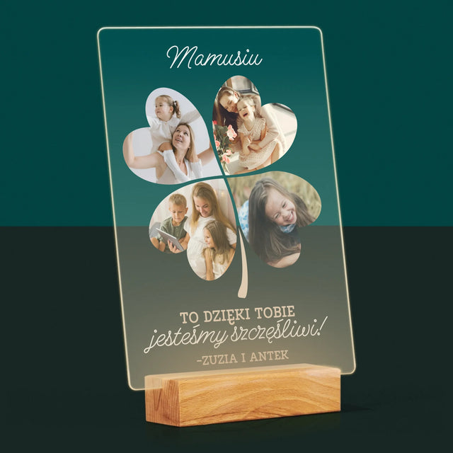 Fotokolaż: Mamo, To Dzięki Tobie Jesteśmy Szczęśliwi! - Wydruk Na Szkle Akrylowym