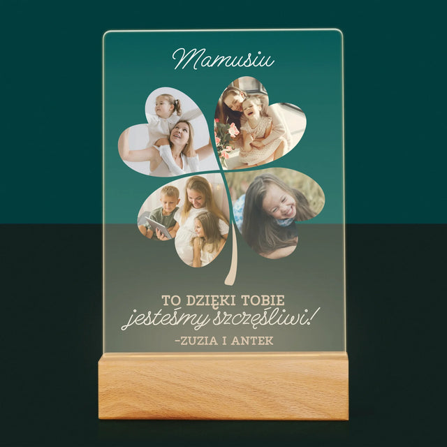 Fotokolaż: Mamo, To Dzięki Tobie Jesteśmy Szczęśliwi! - Wydruk Na Szkle Akrylowym