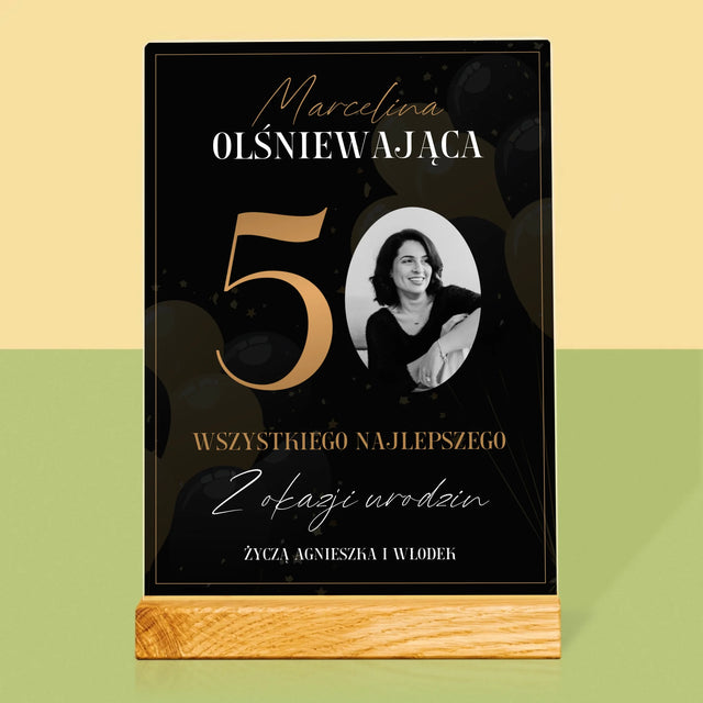 Zdjęcie I Podpis: Olśniewająca 50 - Wydruk Na Szkle Akrylowym