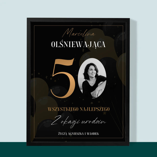 Zdjęcie I Podpis: Olśniewająca 50 - Wydruk Obramowany