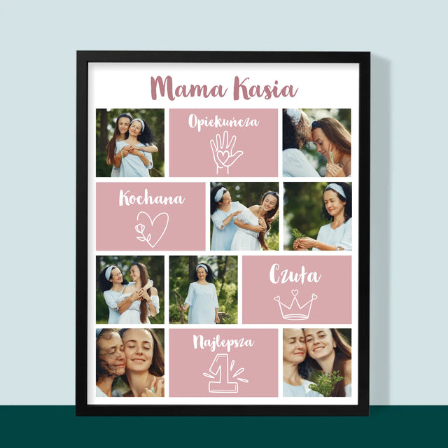 Fotokolaż: Cechy Mamy - Wydruk Obramowany