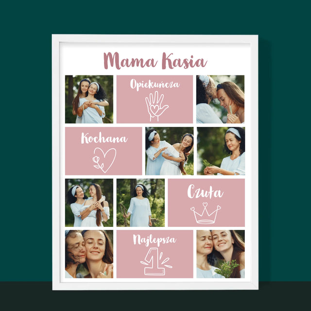 Fotokolaż: Cechy Mamy - Wydruk Obramowany