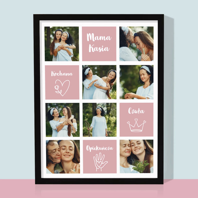 Fotokolaż: Cechy Mamy - Wydruk Obramowany