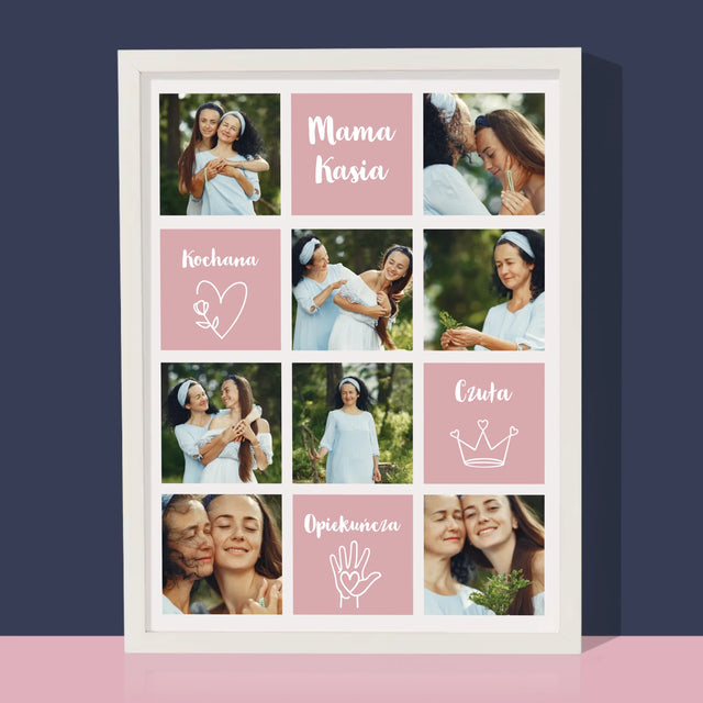 Fotokolaż: Cechy Mamy - Wydruk Obramowany