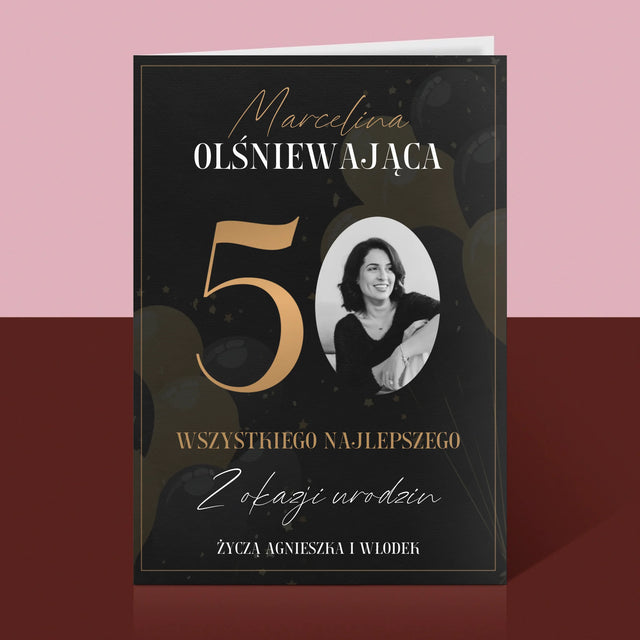 Zdjęcie I Podpis: Olśniewająca 50 - Kartka Z Życzeniami