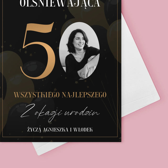 Zdjęcie I Podpis: Olśniewająca 50 - Kartka Z Życzeniami