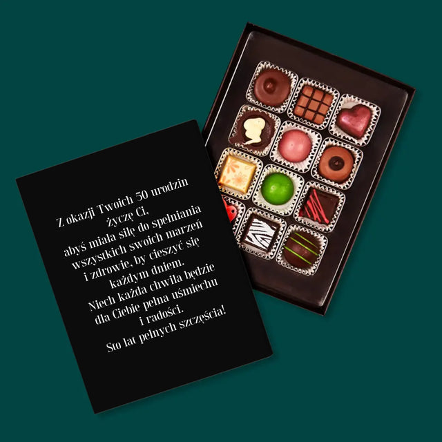 Zdjęcie I Podpis: Olśniewająca 50 - Personalizowane Praliny