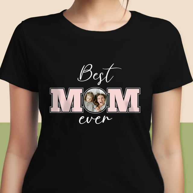 Fotokolaż: Best Mom Ever - Koszulka Damska z Nadrukiem