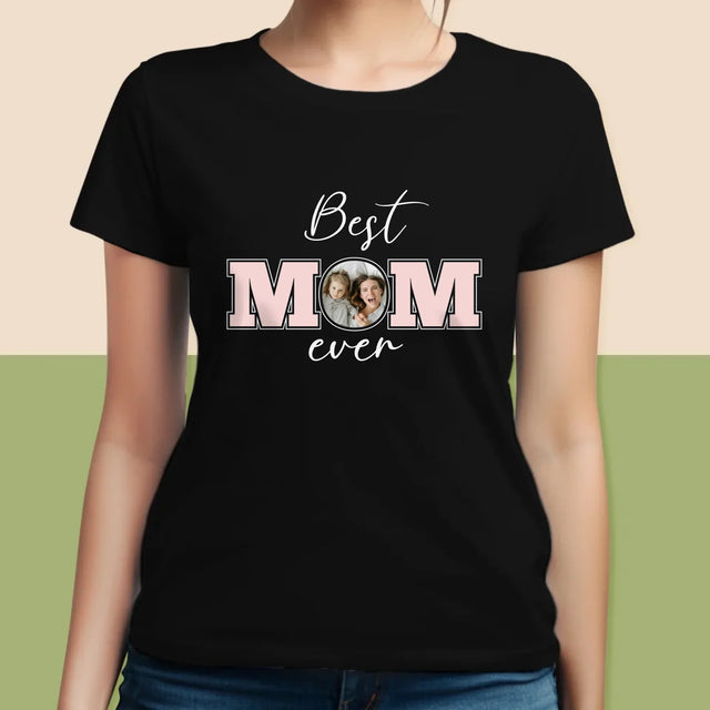 Fotokolaż: Best Mom Ever - Koszulka Damska z Nadrukiem