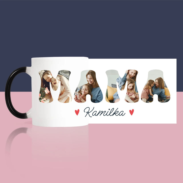 Słowo Ze Zdjęć: Mama Imię - Kubek z Nadrukiem