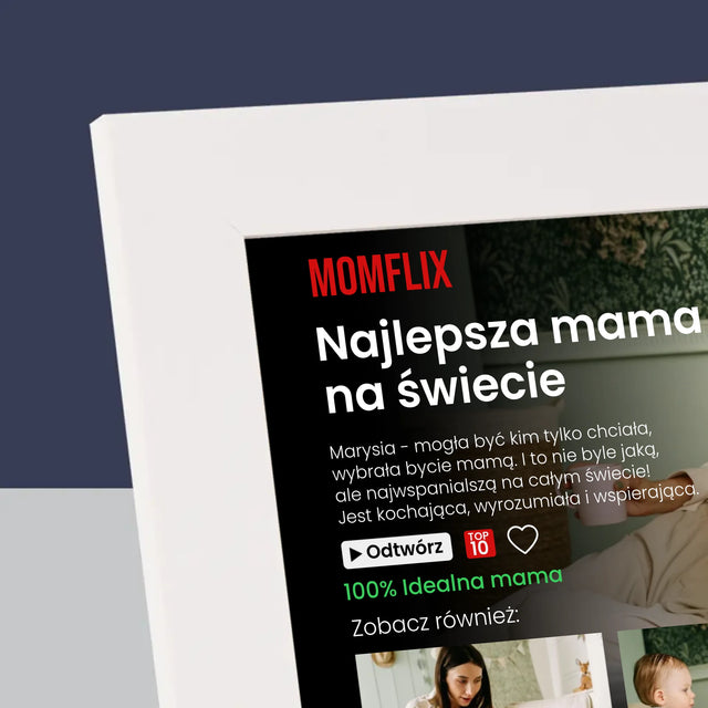 Fotokolaż: Personalizowany Plakat Netflix Dla Mamy - Ramka Na Zdjęcie