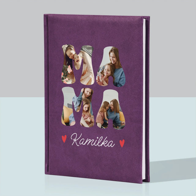 Słowo Ze Zdjęć: Mama Imię - Notes Książkowy z Nadrukiem