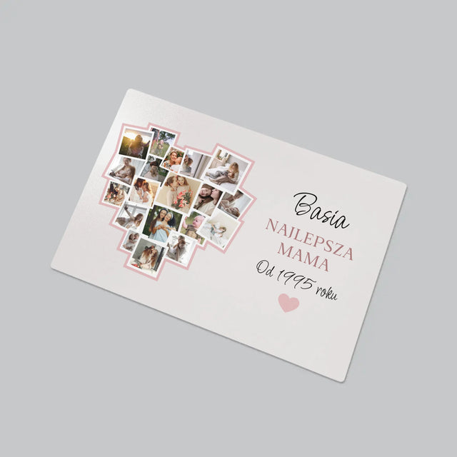 Fotokolaż: Serce Dla Mamy - Podkładka Na Biurko