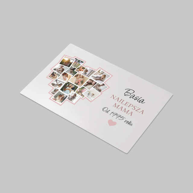 Fotokolaż: Serce Dla Mamy - Podkładka Na Biurko