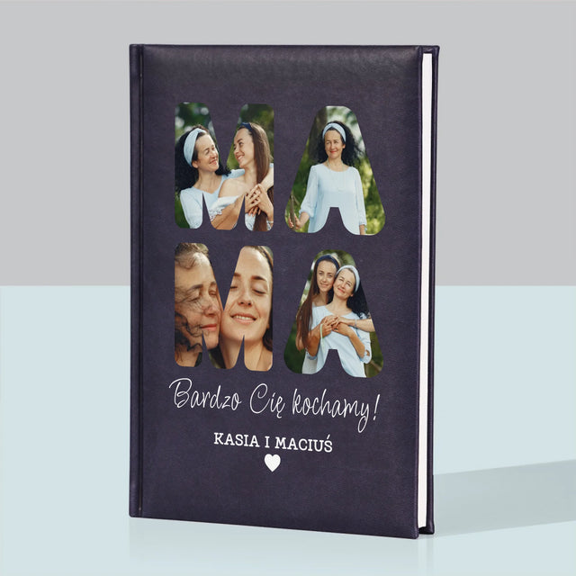 Słowo Ze Zdjęć: Mamo Bardzo Cię Kochamy - Notes Książkowy z Nadrukiem