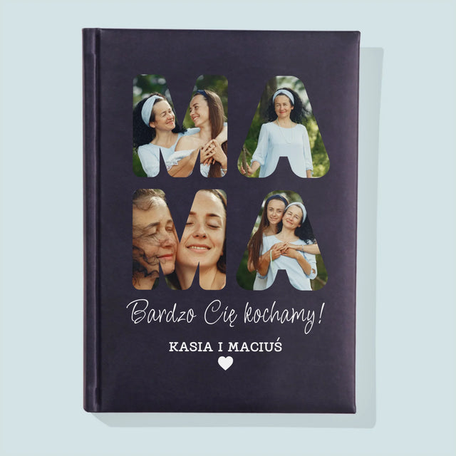 Słowo Ze Zdjęć: Mamo Bardzo Cię Kochamy - Notes Książkowy z Nadrukiem