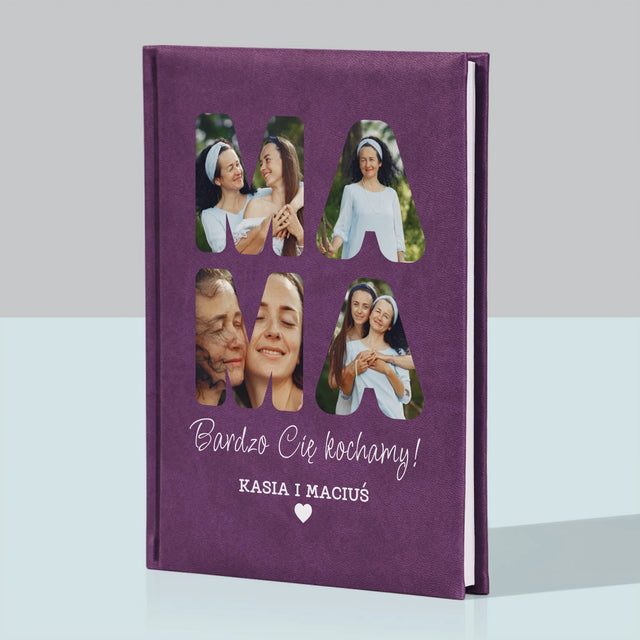 Słowo Ze Zdjęć: Mamo Bardzo Cię Kochamy - Notes Książkowy z Nadrukiem
