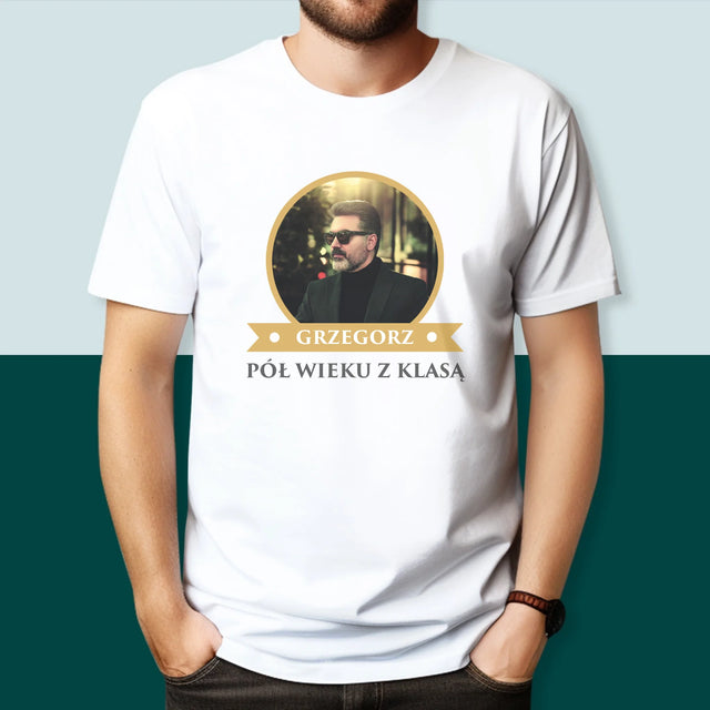 Certyfkat: Certyfikat 50-Latka - Koszulka Męska z Nadrukiem