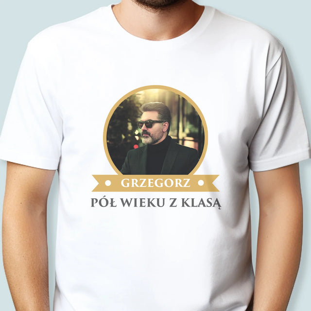 Certyfkat: Certyfikat 50-Latka - Koszulka Męska z Nadrukiem