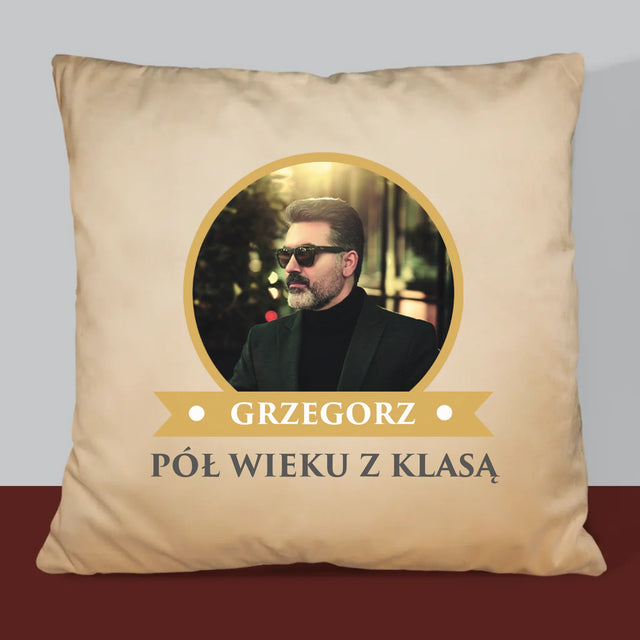 Certyfkat: Certyfikat 50-Latka - Poduszka z Nadrukiem