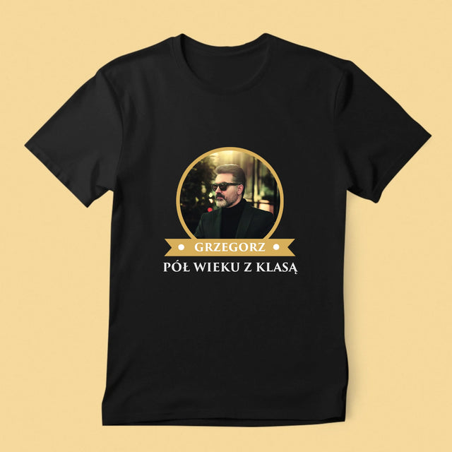 Certyfkat: Certyfikat 50-Latka - Koszulka Męska z Nadrukiem