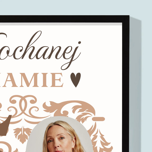 Zdjęcie I Podpis: Kochanej Mamie Z Okazji 50 Urodzin - Wydruk Obramowany