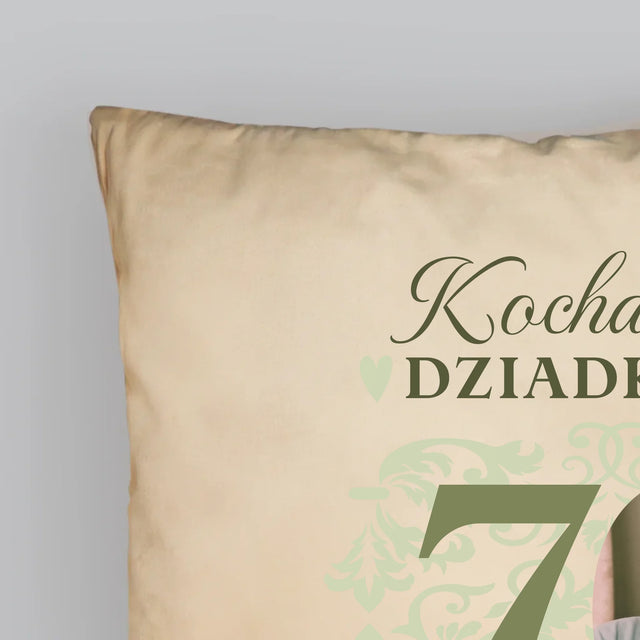 Zdjęcie I Podpis: Kochanemu Dziadkowi Wszystkiego Najlepszego - Poduszka z Nadrukiem