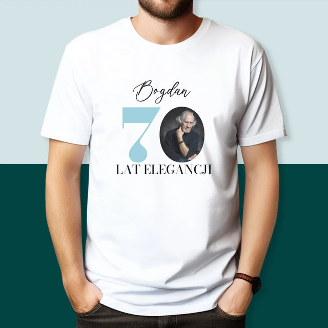 Zdjęcie I Podpis: 70 Lat Elegancji - Koszulka Męska