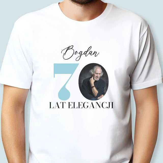 Zdjęcie I Podpis: 70 Lat Elegancji - Koszulka Męska