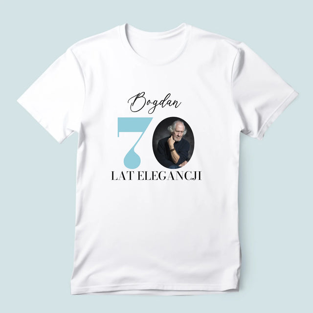 Zdjęcie I Podpis: 70 Lat Elegancji - Koszulka Męska