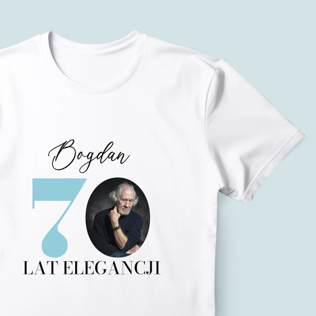 Zdjęcie I Podpis: 70 Lat Elegancji - Koszulka Męska