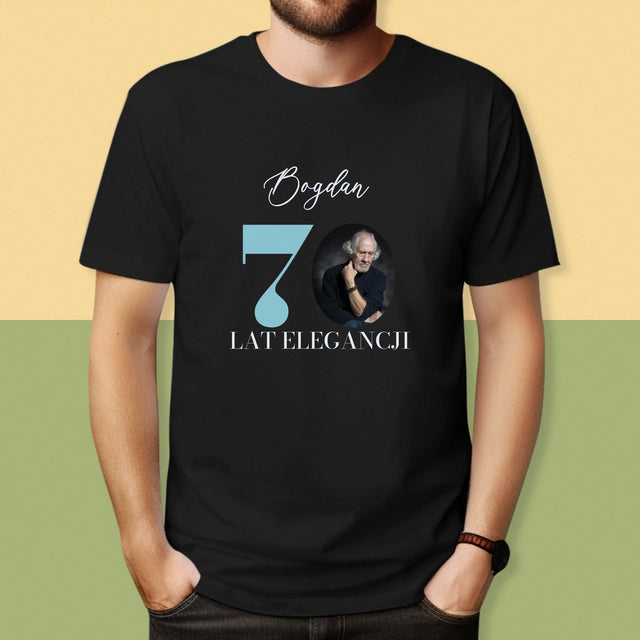 Zdjęcie I Podpis: 70 Lat Elegancji - Koszulka Męska