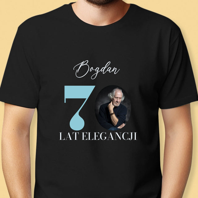 Zdjęcie I Podpis: 70 Lat Elegancji - Koszulka Męska