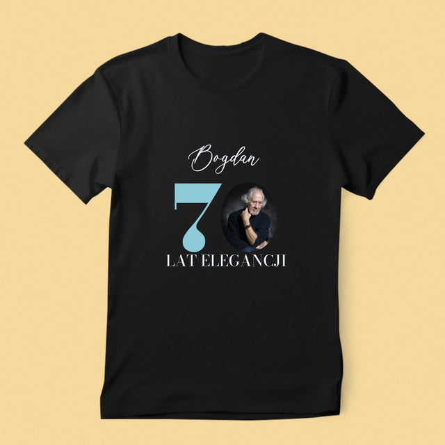 Zdjęcie I Podpis: 70 Lat Elegancji - Koszulka Męska