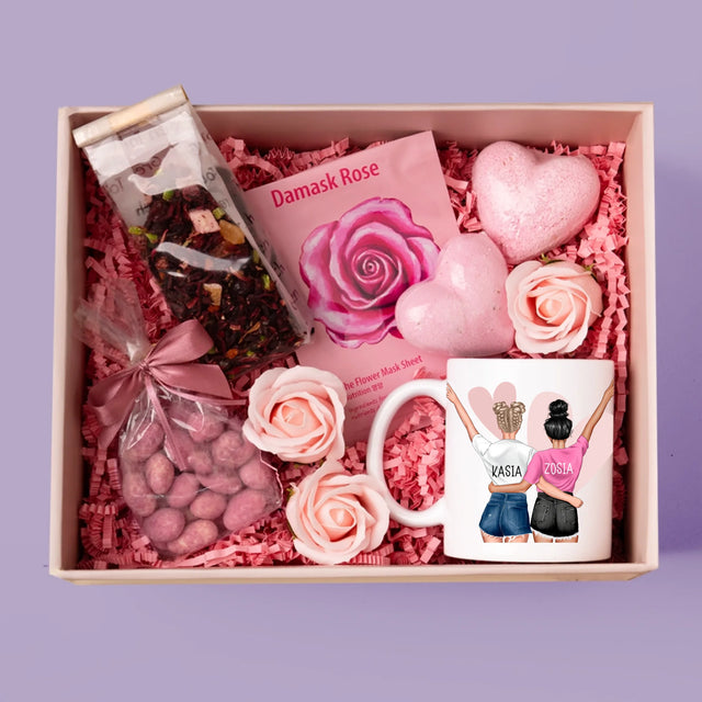 Kreator Postaci: Najlepsza siostra na świecie - Zestaw prezentowy z kubkiem i różanym spa