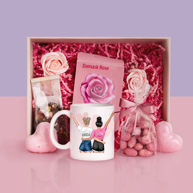 Kreator Postaci: Najlepsza siostra na świecie - Zestaw prezentowy z kubkiem i różanym spa